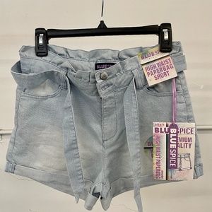 High Waist Jean Shorts